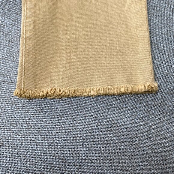 Torrid Denim Jeans Women's 14 Short High Rise Button Fly Beige Raw Hem - Picture 7 of 13